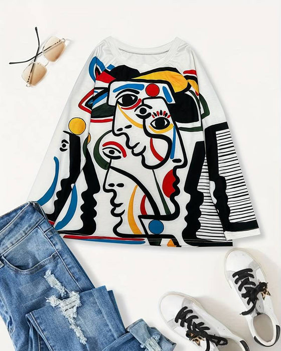 Top med abstrakt tryck