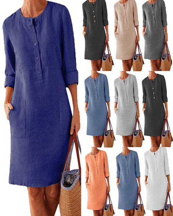 Elegant enfärgad klänning