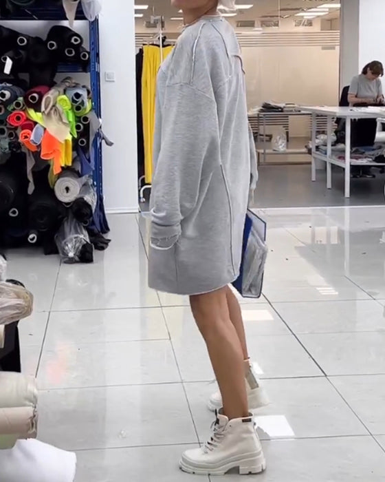 Skiftklänning med rund halsringning