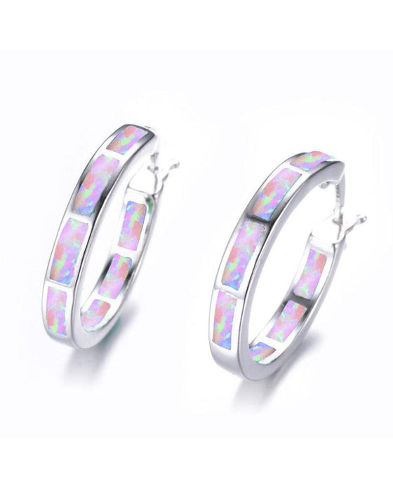 Färgglada runda örhängen