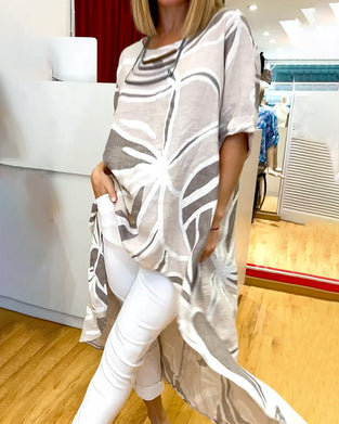 Topp med lös, oregelbunden passform