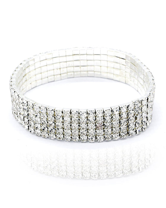 Fotlänk med flerskikts ankel i stretchkristall