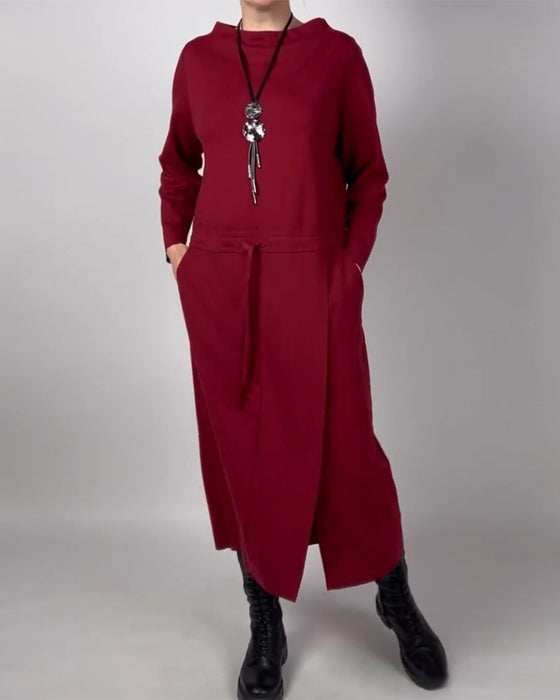 Enfärgade Klänning med fickor