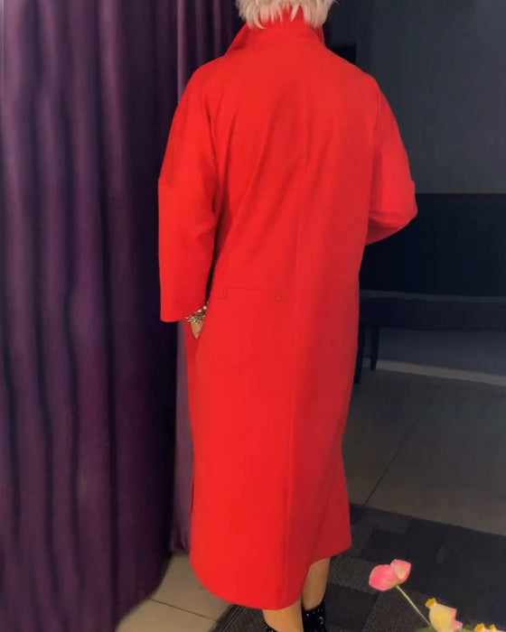 Klänning med avslappnad passform och skjortkrage