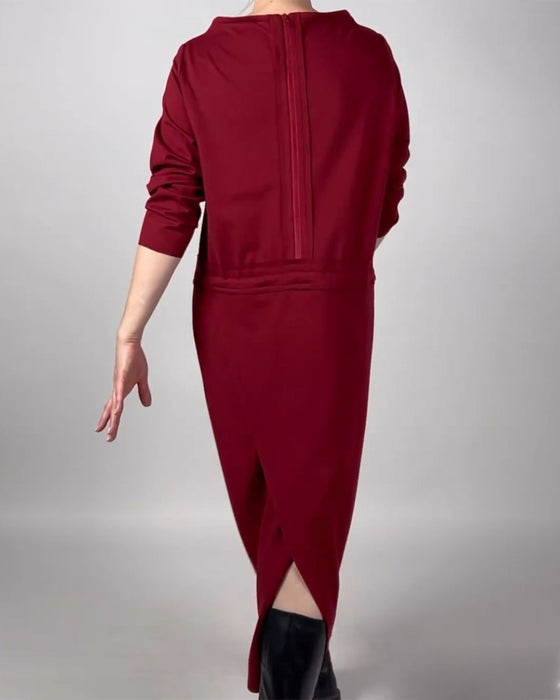 Enfärgade Klänning med fickor