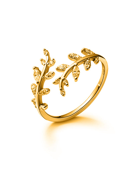 Damringar Mode Outdoor Leaf Ring